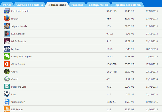 Controlar Android desde Windows - Aplicaciones