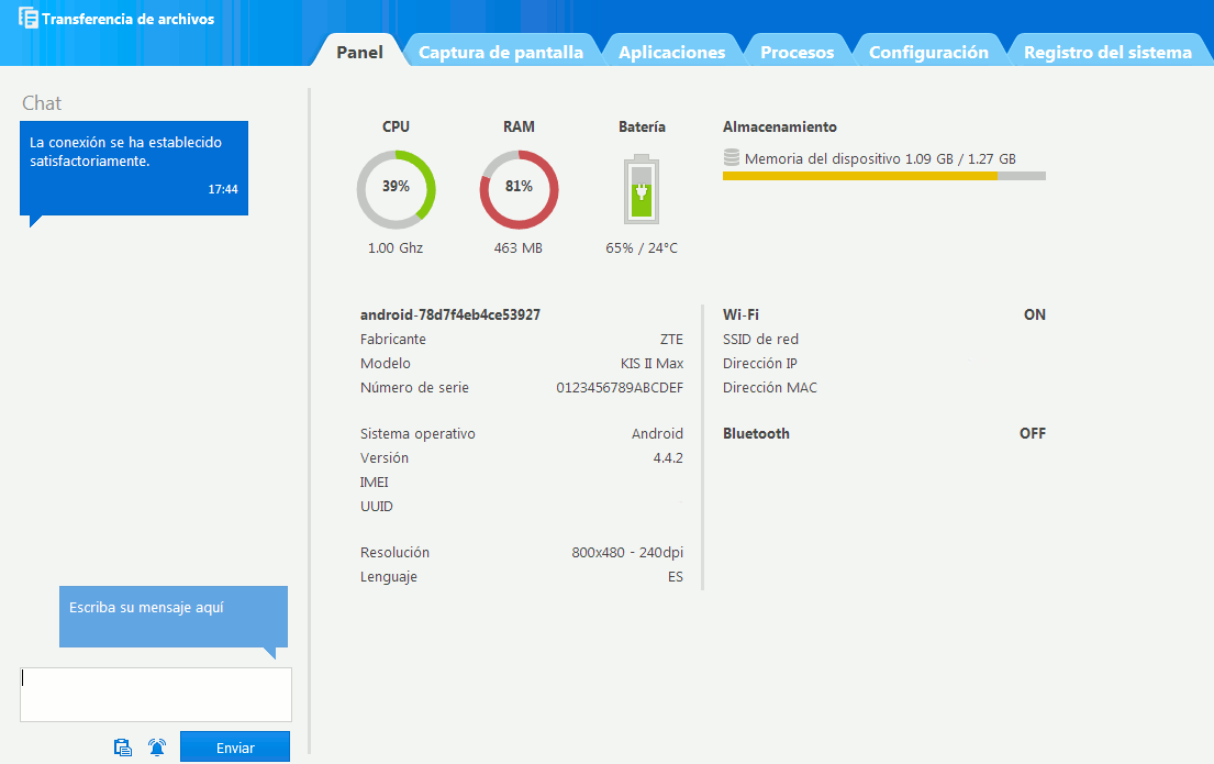 Panel de control de Android Teamviewer