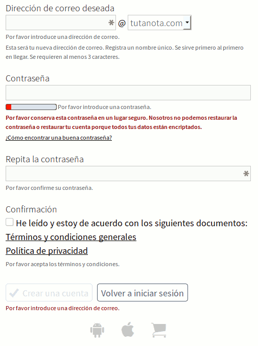 Tutanota Corre electronico seguro