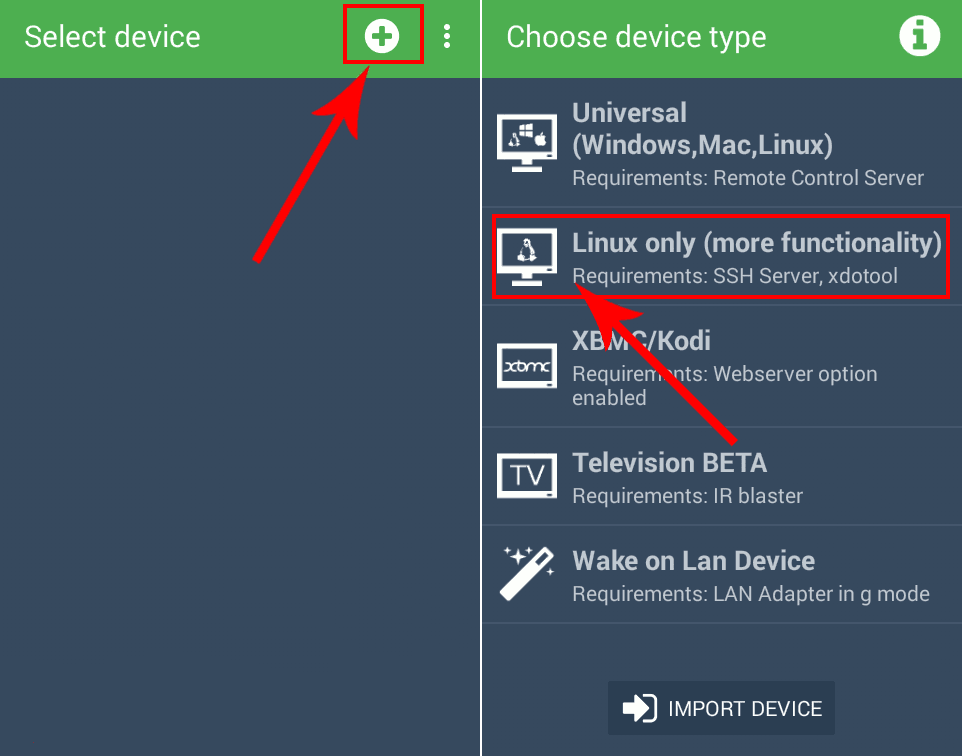 Home Remote Android Linux