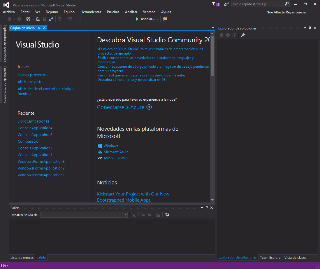 Visual Studio 2015 en Español